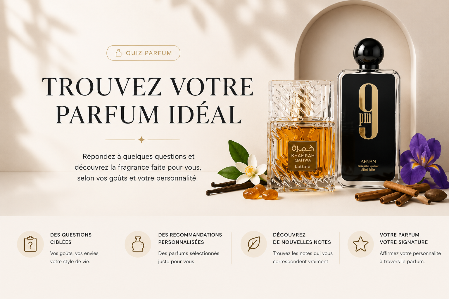 Trouvez votre parfum — quiz olfactif